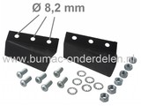 Windvleugelset SNAPPER voor Maaimessen 1100128, 1100130, Mestip Set van 2 Stuks met Schroeven en Moeren voor Bevestiging aan Maaimessen van Gravely, Ariens, Simplicity, Murray, Noma, Snapper Gazonmaaiers, Benzinemaaiers, Zitmaaiers, Tuintrekkers