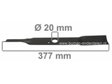 Mes 37,7 Cm voor VALEX Gazonmaaiers, Maaimessen Valex Daytona, Emot ME 1300 Electrische Grasmaaiers, Grasmaaiermessen, Maaibladen voor VALEX Electromaaiers, Elektromaaiers, Elektrische Loopmaaiers