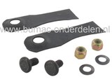 Messet 12,3 Cm VICTA voor Power Torque (vanaf 1985), Victa Mestips Set van 2 Stuks voor Grasmaaiers, Benzinemaaiers, Maaimes, Mesjes met Bouten en Moeren voor Victa Gazonmaaiers, Motormaaiers vanaf bouwjaar 1985