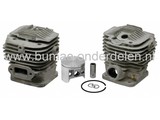 Cilinderset Ø 47 mm Dolmar, Makita, Wacker Motordoorslijpers DPC6400, DPC6401, DPC6410, PC6412S, PC6414S, PC6430, PC6435, BTS930, Cylinder, Zuiger, Zuigerveren, Pistonpen voor Bandenzaag, Bandenslijper, Doorslijpmachines MAKITA, DOLMAR, WACKER