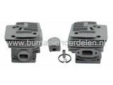 STIHL Cilinderset 38 mm met Zuiger, Zuigerveren, Pistonpen en Clips voor FS180 en FS220 Bosmaaiers, Bermmaaiers, Strimmers, Cylinder Kit Stihl FS 180, FS 220, Stihl Interne Motordelen voor Onkruidmaaiers, Trimmers