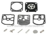 Membraan Reparatie set voor Zama Carburateur op Stihl Kettingzaag, Bosmaaier, Bladblazer, Strimmer en Heggenschaar.