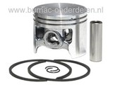 Stihl Zuigerset 48 mm voor Doorslijpmachines TS460, Zuiger Compleet met Zuigerveren, Pistonpen en Borgringen voor STIHL TS 460 Bandenslijpers, Motorslijpers, Doorslijpers, Stihl Interne Motordelen voor Bandenzaag TS460