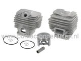 Cilinder Ø 50 mm STIHL Motorkettingzaag 038, 038 S, 038 SW, 038 FB, 038 Super, Stihl Cilinderset Compleet met Zuiger, Zuigerveren, Pistonpen, Borgclips voor Kettingzagen, Motorzagen, Cylinder STIHL Motorzaag, Stihl Interne Motordelen