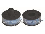Trimmerspoel voor Gardena Turbotrimmer Classic Cut, GARDENA Draadspoelen 1,6 mm met 1 Maaidraad voor Strimmers, Grastrimmers, Draadcassettes, Trimmerspoelen Gardena Turbo Trimmer PowerCut