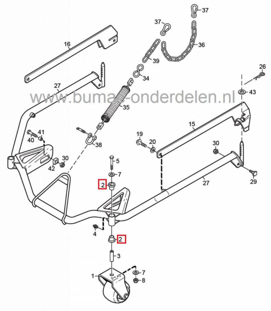 Mes spindel voor o.a. Castel Garden, Honda, Brill, Stiga - 17-514, 4023055329007
