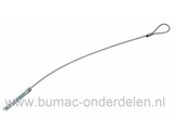 Maaidekliftkabel voor Alko en Brill Zitmaaiers, Kabel voor het omhoog halen of Laten zakken van Maaidek Alko en Brill Zitmaaier, Tuintrekker met onder andere 102 Cm Maaidek T13-102, T14-102SD, T16-102, T18-102, T165-102HD, T20-102HD ,T20-102HDE, Comfort T