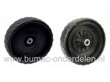 Wiel Ø 220 mm voor Alko Classic 460BRE, Powerline 4200BR, Powerline 4600BR Bio, Silver 460BR BIO, Silver Comfort 51BR, Silver Premium 430BR Motormaaiers, Benzinemaaiers, Kunststof Wiel met Getande Binnenring voor Aandrijving en Stalen Lager voor Al-