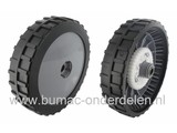 Wiel 220 mm voor Alko, Brill, Solo, Yamaha Aangedreven Loopmaaiers, Grasmaaierwiel Compleet met Lager, Tandwiel en Wieldop voor AL-KO 5200BRC, Easy-Mow 5300 PRO, Premium 52, Premium Bio 52 BRC Loopmaaiers met Aandrijving, Loopwielen Gazonmaaiers