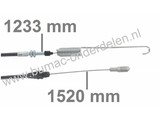 Honda Koppelingskabel voor Grasmaaiers HRB536C1, HRB536C2, HRM536C1, Bedieningskabels HONDA Benzinemaaiers, Koppeling Kabels Honda Grasmachines, Motormaaiers HRB 536 C1, HRB 536 C2, HRM 536 C1, HONDA Machinedelen voor Motormaaiers