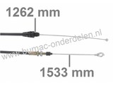 Koppelingskabel HONDA Benzinegrasmaaiers, Motormaaiers HRD536K1, HRD536K2, HRD536K3, HRD536K4, HRD536CK1, HRD536C2, HRD536C3, Honda Meskoppelingskabels voor Grasmachines, Loopmaaiers HRD 536 K1, K2, K3, K4, CK1, C2, C3, HONDA Bedieningskabels