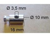 Schroefton 4x voor Kabels T/m Ø 3,5 mm Bevestigingsnippel om Binnenkabels op Maat te Maken, Schroefnippel voor Grasmaaier, Zitmaaier, Tuinfrees, Tuintrekker, Kooimaaier, Brommer, Cart, Scooter, Hakfrees Schroefton 16x10x3,5