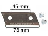 Hakselaar Mes voor ALKO H1600 - TCS2200 - BV2200 - H2200TCS - TCS3200, Al-ko Hakselaarmes met 2 Torx Bouten M8 x 10