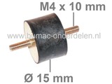 Trillingsdemper Universeel voor Grasmaaiers, Zitmaaiers, Trilplaten, Aggregaten, Generatoren, Minikranen, Tuinfrezen, Hakfrezen, Motorrubbers, Ophangrubbers, Motorsteun, Antivibratierubbers