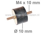 Vibratiedemper Universeel voor Grasmaaiers, Zitmaaiers, Frontmaaiers, Tuintrekkers, Houtversnipperaars, Aggregaat, Generator, Waterpomp, Tuinfrees, Kart, Trillingsdempers, Ophangrubbers, Motorrubbers