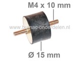 Trillingsdemper Universeel voor Grasmaaiers, Zitmaaiers, Trilplaten, Aggregaten, Generatoren, Minikranen, Tuinfrezen, Hakfrezen, Motorrubbers, Ophangrubbers, Motorsteun, Antivibratierubbers