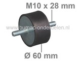 Vibratiedemper Universeel voor Grasmaaiers, Zitmaaiers, Frontmaaiers, Tuintrekkers, Houtversnipperaars, Aggregaat, Generator, Waterpomp, Tuinfrees, Kart, Trillingsdempers, Ophangrubbers, Motorrubbers