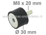 Trillingsdemper Universeel voor Zitmaaiers, Grasmaaiers, Generator, Aggregaat, Tuinfrees, Trilplaat, Houtversnipperaar, Waterpomp, Hakfrees, Kantensnijder, Kart, Antivibratierubbers, Ophangrubbers, Motorsteunen, Motorrubbers, Vibratiedempers