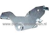 Plaat - Hevel voor Castelgarden, Stiga, Mountfield, Alpina, Dolmar, Honda, Viking, Motec, Johndeere en Sabre Zitmaaier Plaat voor Montage van Remblok en Spanpoelie op 122 Cm Maaidek van Zitmaaier, Tuintrekker Remhevel, Remhendel, Remplaat, Montageplaat