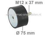 Ophangrubber Type-B Universeel voor Zitmaaiers, Grasmaaiers, Generator, Aggregaat, Tuinfrees, Trilplaat, Houtversnipperaar, Waterpomp, Hakfrees, Kantensnijder, Kart, Trillingsdempers, Antivibratierubbers, Motorsteunen, Motorrubbers, Vibratiedempers