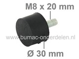 Motorrubber Universeel Type-D voor Grasmaaiers, Zitmaaiers, Frontmaaiers, Aggregaat, Houtversnipperaar, Trilplaat, Waterpomp, Tuinfrees, Hakfrees, Kantensnijder, Trillingsdempers, Vibratiedempers, Ophangrubbers, Motorrubbers