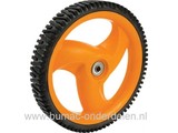 Achterwiel voor Husqvarna, Partner, Mcculloch, Jonsered, Lazer Grasmaaier, Grasmachine Wiel met Lagers voor o.a. M4553, P453, M5553, P5553, M6553D, P6553D, M7053D, P7053D Maaiers