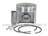 Zuiger Ø 47 mm voor STIHL 08S - BG17 - SG17 - SG17L - TS08 - TS08S - TS350 - TS360 Kettingzaag - Motorzaag - Bladblazer - Bandenslijper - Doorslijpmachine - Motorslijper - Ruggedragen Spuit, Zuigerset met Zuigerveren, Pistonpen en Borgclips Compleet
