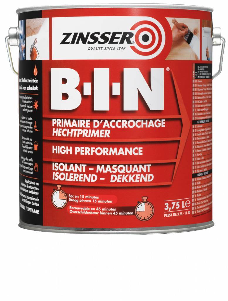 Zinsser BIN voordelig online kopen? Bestel hier! Verfwebwinkel.be