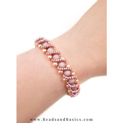Rose Gouden Statement Armband - Rijg Techniek Rose Gouden Statement Armband - Rijg Techniek