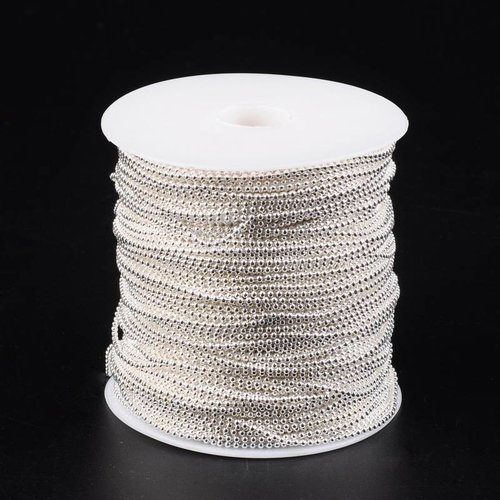 Ballchain Zilver 2mm, 1 meter Ballchain Zilver 2mm, 1 meter