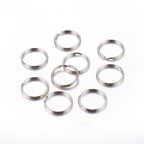 50 stuks Splitring Zilver 6mm 50 stuks Splitring Zilver 6mm