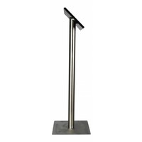 iPad floorstand for iPad Pro 12.9; Fino black acrylic holder lock included and pedestal of stainless steel