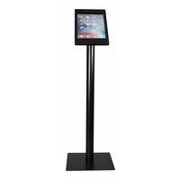 iPad floorstand for iPad Pro 12.9; Fino black acrylic holder lock included and pedestal of black coated steel