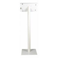 iPad floorstand for iPad Pro 12.9; Fino white acrylic holder, lock included and pedestal of white coated steel