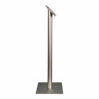 Tablet floor stand Securo 7-8 inch stainless steel, brushed and durable metal, lock option, cable integration