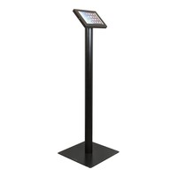 Tablet floor stand Securo 7-8 inch black, coated and durable steel, lock option, cable integration
