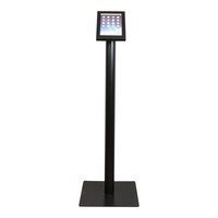 Tablet floor stand Securo 7-8 inch black, coated and durable steel, lock option, cable integration