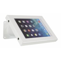 Tablet wall and table stand Securo 7 - 8 inch white, coated and solid steel, lockable, cable integration