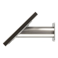 Tablet wall and desk stand Securo 7-8 inch, stainless steel, brushed and solid steel, lockable, cable integration