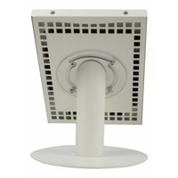 Tablet desk stand Securo 9-11 inch white, coated and sturdy steel, lock option, cable integration