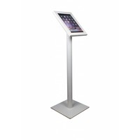 Tablet floor stand Securo 12-13 inch white. Rotatable and lockable (optional)