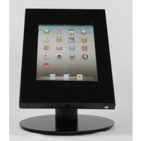 Tablet desk stand Securo 7-8 inch black, coated and rugged steel, lock option, cable integration