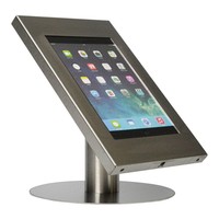 Tablet desk stand Securo 9-11 inch stainless steel, coated and sturdy steel, lockable, cable integration