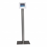 Tablet floor stand Meglio white cassette 7-8 inch with stainless steel base
