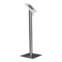 Tablet floor stand Meglio white cassette 7-8 inch with stainless steel base