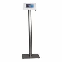 Tablet floor stand Meglio white cassette 7-8 inch with stainless steel base