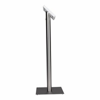 Tablet floor stand Meglio white cassette 7-8 inch with stainless steel base