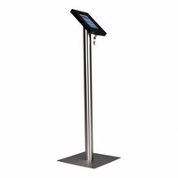 Tablet floor stand Meglio black cassette 7-8 inch with stainless steel base