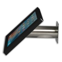 iPad mini wall or desk mount Fino black/stainless steel, with luxury acrylic tablet casing dedicated to the iPad mini.