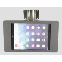 iPad mini wall or desk mount Fino black/stainless steel, with luxury acrylic tablet casing dedicated to the iPad mini.